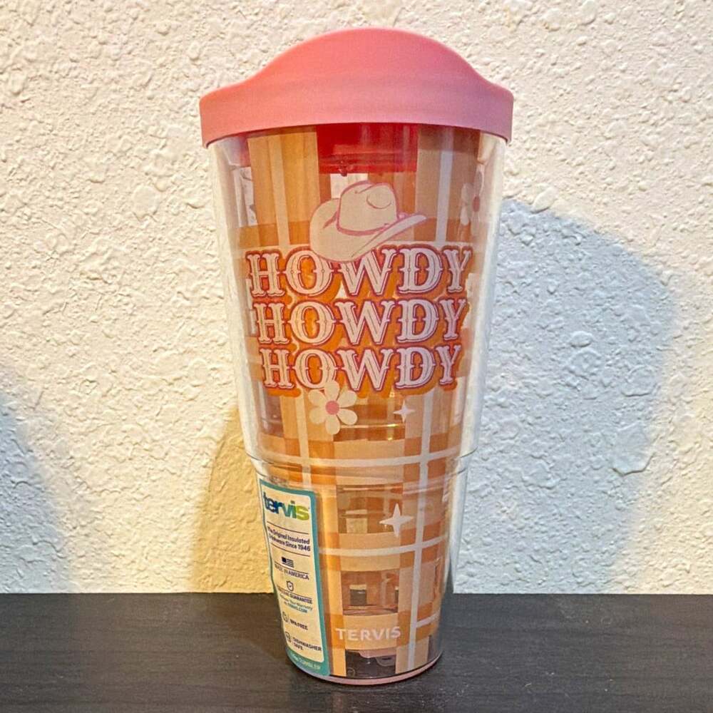 Tervis Howdy Plaid Insulated Tumbler w/ Pink Lid